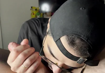 Getting Huge Cumshot in Mouth From My Friend Big Dick