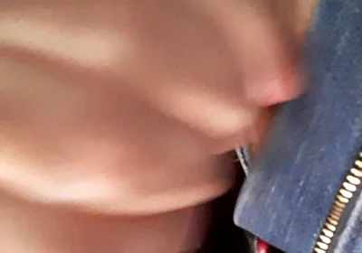 Jerking in New Red & Black Leather Jacket