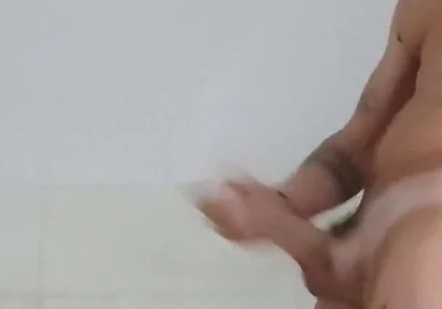 Greek Guy with Huge Cock Is Masturbating at Home