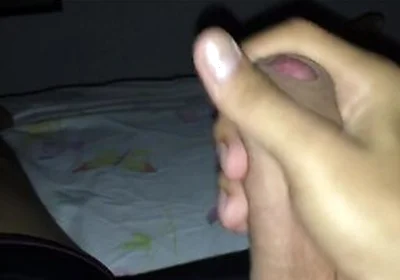Twink Jerks Off, Cums On His Cock