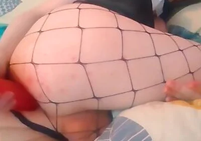 Horny Femboy Fucking Himself With A Dildo