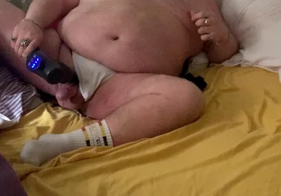 Fat Stepdaddy Wanks with Massage Toy