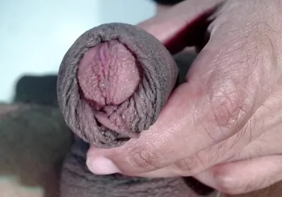 Big Black Wet Foreskin