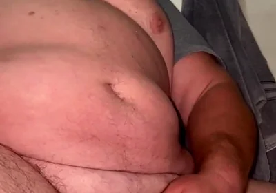 Bear Smoking and Stroking on the Toilet