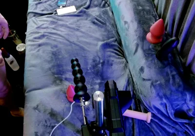 Random Stranger Controls My Fuck Machine and Destroys My Hole with Huge Anal Beads Deepest Ride and Massive Load