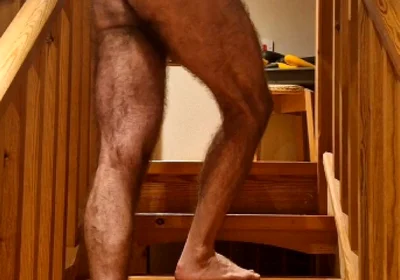 Hairy Walk up Stairs