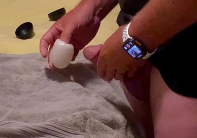 Straight Jack Into Mouth Toy Edging Cum Lube