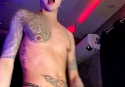 Asian Inked Boy Teasing and Jerking off