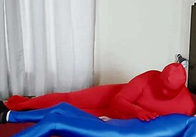 Gay Spandex Frotting And Rubbing In Zentai Catsuits