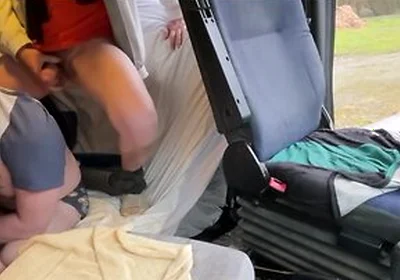 Public Truck Cruising We Flash Our Bulges And A 3-way Begins Inside
