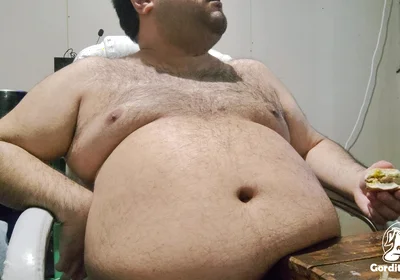Greedy Fat Pig Won't Stop Eating and Masturbating