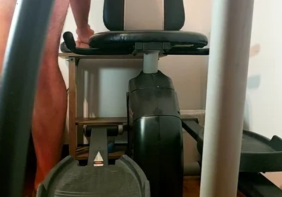 Beary Ride the Exercise Bike Until He Cums