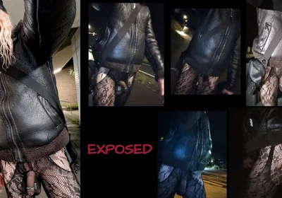 Exposed: Strutting Outside in a Fishnet Bodysuit