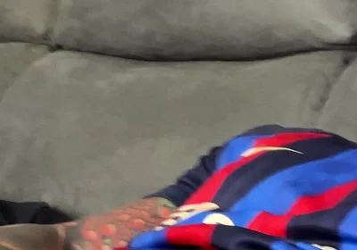 Handsome Spaniard Jerks off in the Barça Shirt