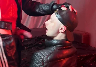 Scally Chav Guys Have Fun in Leather Sport Gear