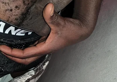 Horny Hairy Black Male Getting Kinky at the Storage Room