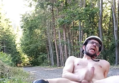 Scooter Rider Outdoor Masturbation