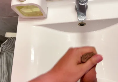 Quick Jerk off and Playing with My Cum