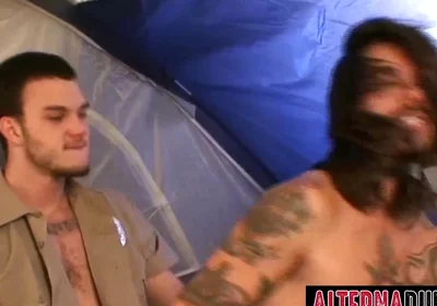 Tattooed Cliff Jensen and Thrasher Loves Anal Pounding