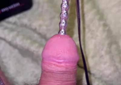 Extra Uretral Stimulation with Beaded Sound Deep in My Cock