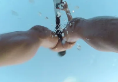 Outside Nude Shower at the Pool and Slowmotion