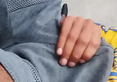 Man Gets Hot and Masturbates Under His Clothes