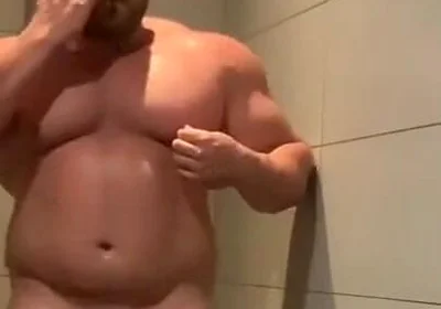Jack Stacked Solo Masturbation in the Gym Shower