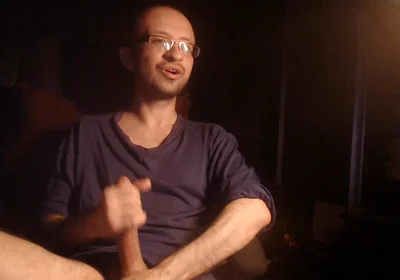 Horny Funny Guy Jerking Big Cock on Webcam
