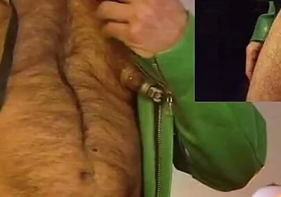Cop Pumps His Balls, Cock and Nips While Wearing His Cop Leather