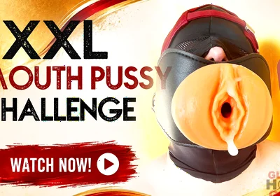 A Really Big Xxl Cock Penetrates Through the Mouth Gag Into My Mouth Pussy