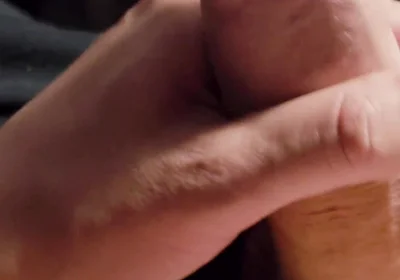 Masturbating My Big Cock Until Cumming. Close-up POV