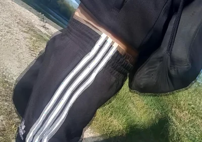 Who Will Spot This Twink in a Black and White Adidas Tracksuit, Flashing His Cock in Public Going Commando Freeballing, Peeing I