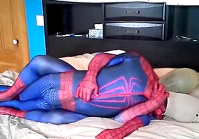 Masked Spiderman Struggles Against Spiderman