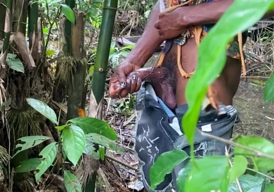 Pouring Cum in the Forest