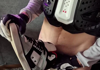 It's Very Exciting When You Touch Your Dick Wearing Motorcycle Gear