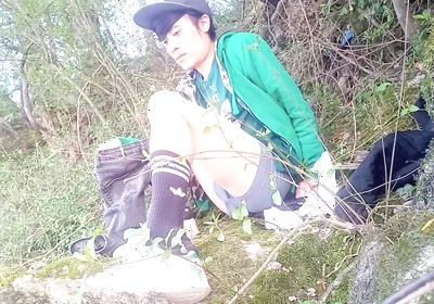 What Happens Behind the Scenes After Filming a Gay Twink’s Massive Outdoor Precum Cum Ejaculation Cleanup & Admiring the Scenery
