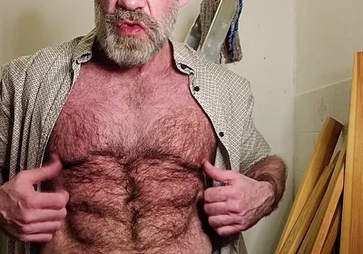 Hairy Dilf Gets Caught Wanking