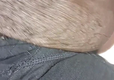 Stroking Big Black Uncut Dick Through Underwear