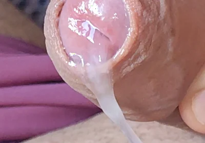 Daddy Exhausted in Close up of Cum