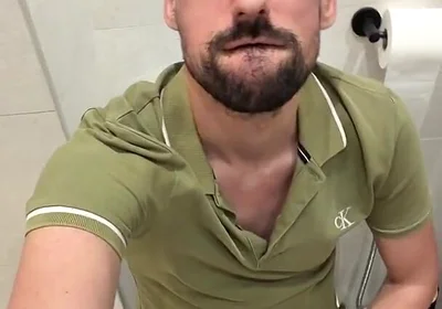 Hot Stepdaddy Jerking off in Bathroom