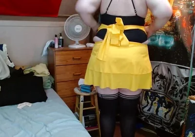 Sissy Bitch Teases shaking its fat ass and playing with boobs