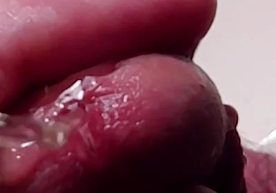 Peehole Piss Play Close up View in Slow Motion