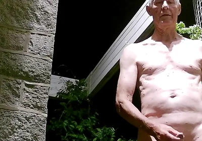 Stripping and Wanking at My Front Door