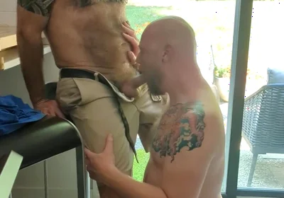 Sucking on Stepdad's Big Cock