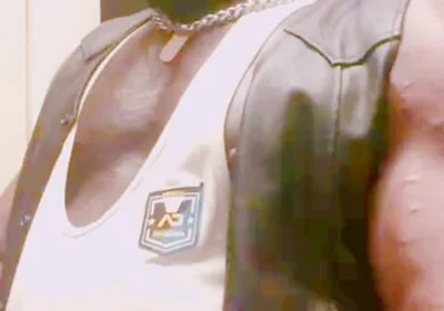 Muscle Stud Leather Denim Boots Smoking Solo Titpig