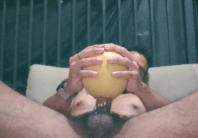 Food Fetish Fuck the Melon so Crazy I Can Hear Your Fucking Throat My Cock