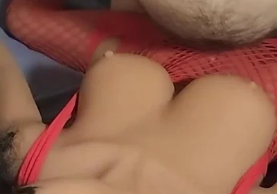 Sexdoll Mira in Red Bodystockings Gets Fucked