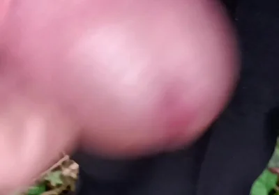 Big Uncut Cock Cruising, Close up Wanking in the Woods Wearing Work Clothes - Rockard Daddy