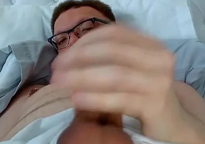 Laid-back Edging My Ringed up Cock and Bouncing My Balls
