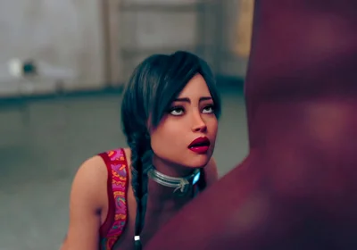 An Adorable Little Sissy Girl Giving Deepthroat Blowjob & Getting Facial From Black Guy James for a Dress